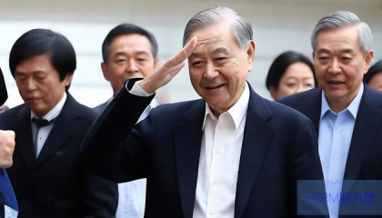 唐国强下车对粉丝敬礼,展现73岁风采与尊敬之心