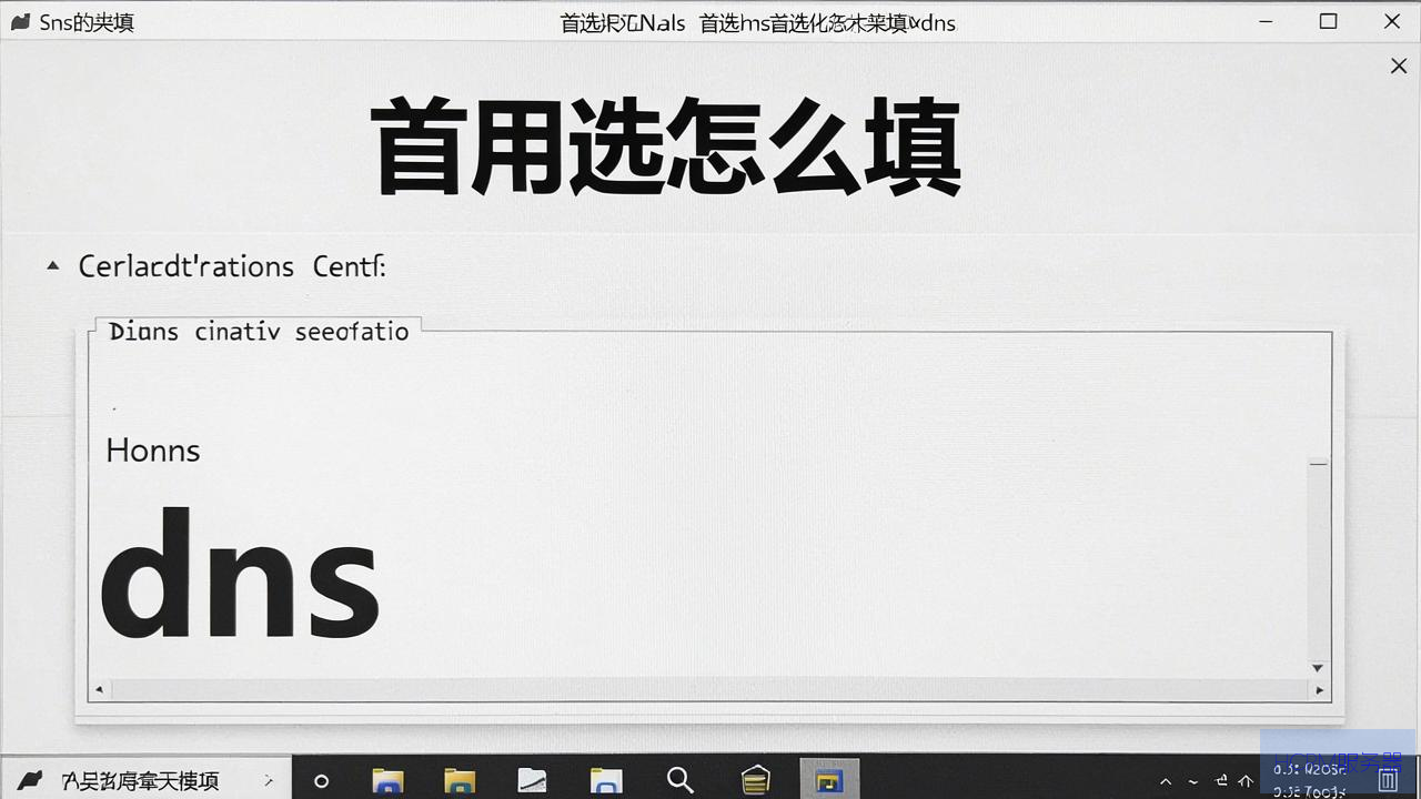 备用首选dns怎么填