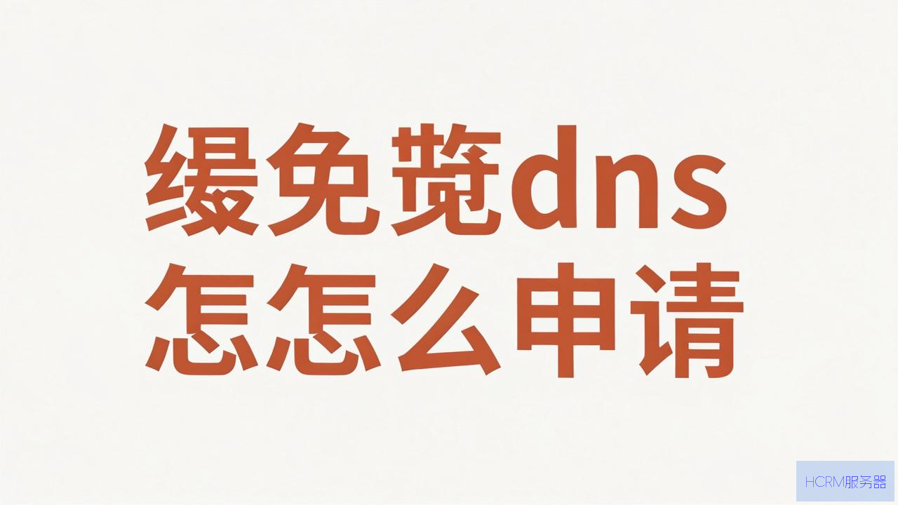 免费dns怎么申请