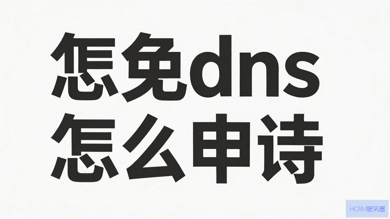 免费dns怎么申请