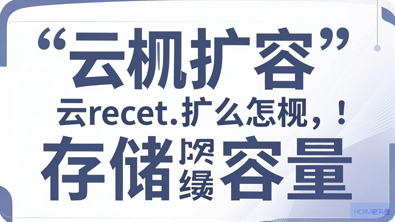 云主机怎么扩容存储容量