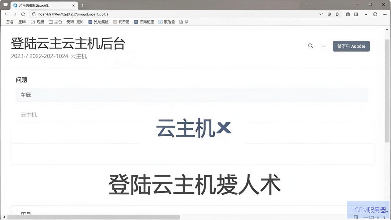 怎么登陆云主机后台