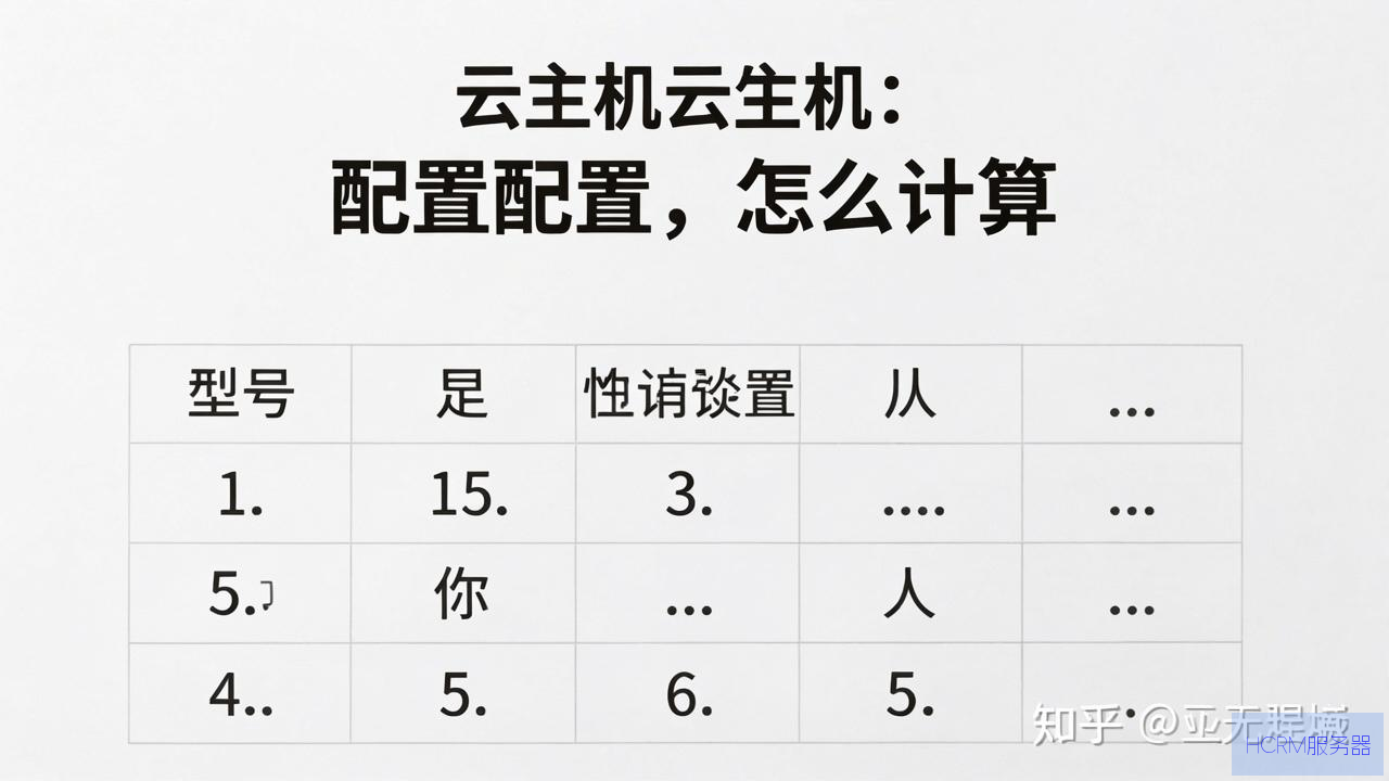 云主机配置怎么计算