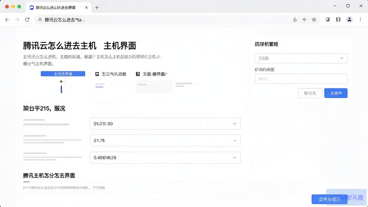 腾讯云怎么进去主机界面