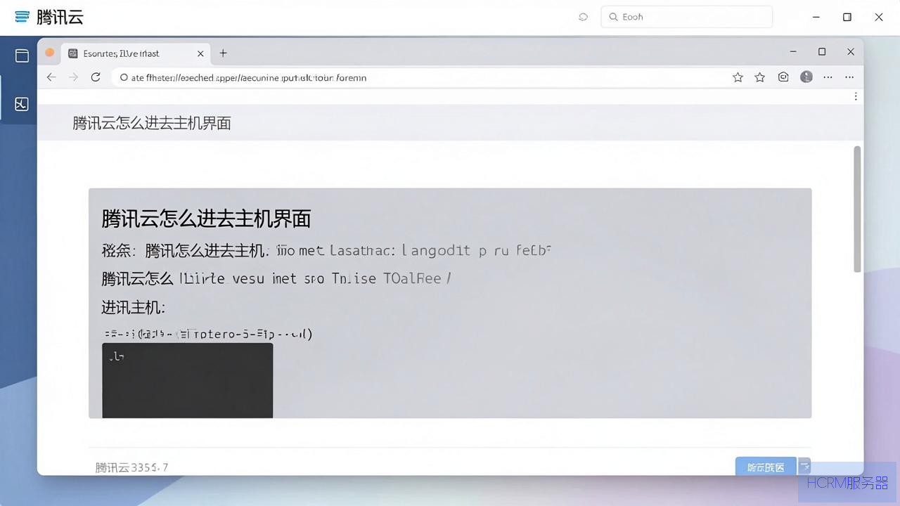 腾讯云怎么进去主机界面