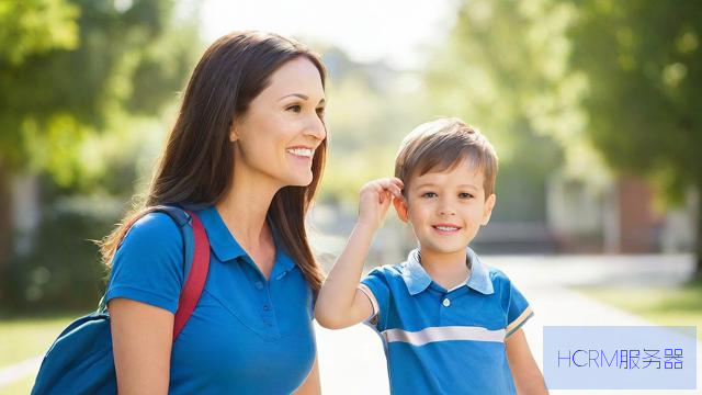 妈妈拍下儿子的上学搭子在楼下等他