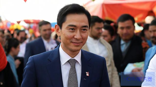 霍启刚逛新疆国际大巴扎被偶遇