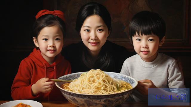3女子带4孩点一碗面多次免费续面