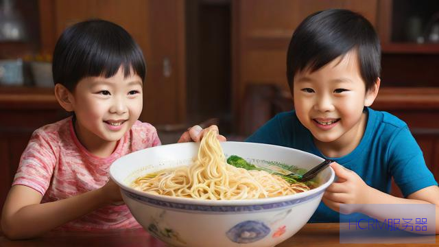 3女子带4孩点一碗面多次免费续面