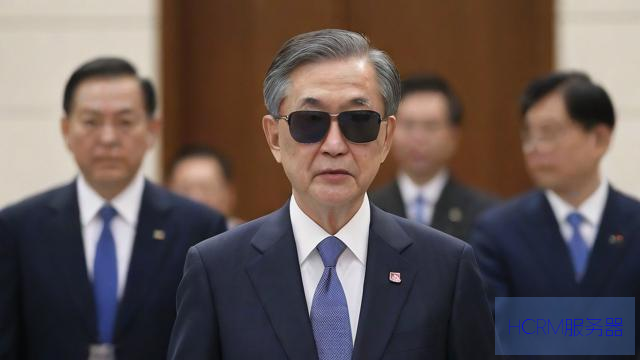 美官员迎接李在明全程戴墨镜