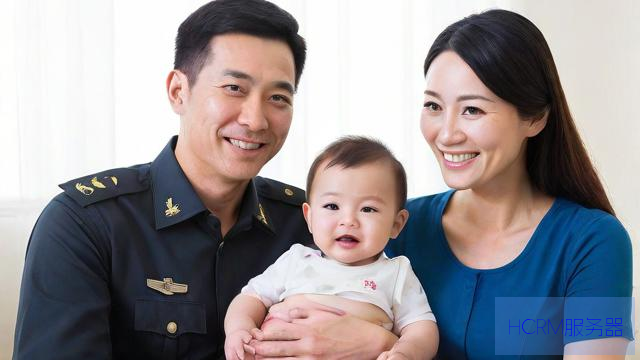 妈妈带娃去接退伍回家的爸爸